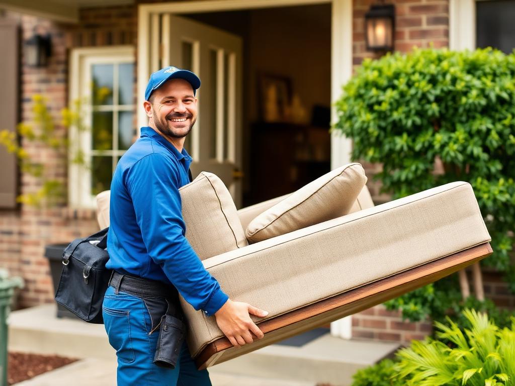 Grizzly team member carrying out furniture